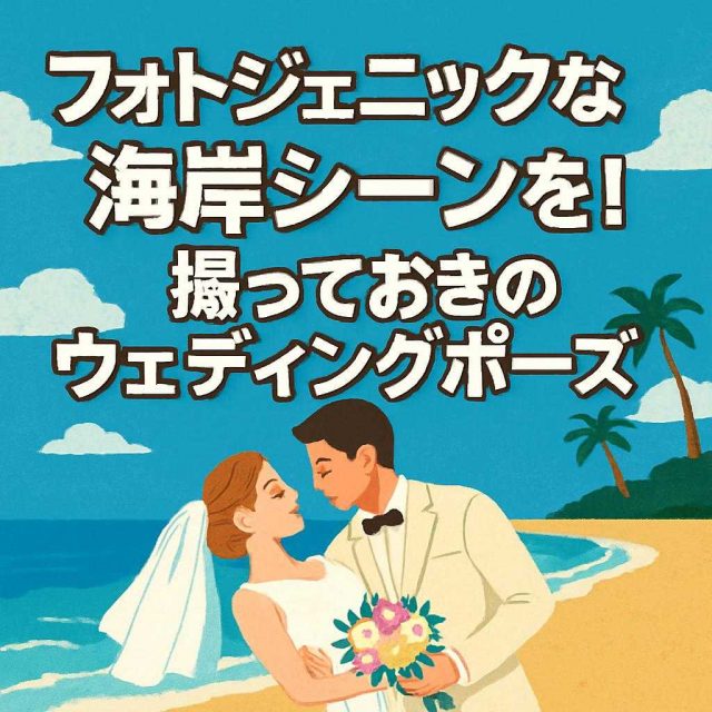 フォトジェニックな海岸シーンを！撮っておきのウェディングポーズ