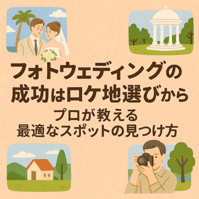 フォトウェディングの成功はロケ地選びから！プロが教える最適なスポットの見つけ方