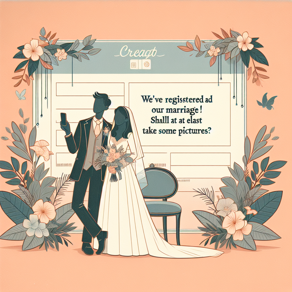 入籍したけど結婚式も挙げてない！写真だけでも撮ろうか？