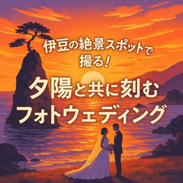 伊豆の絶景スポットで撮る！夕陽と共に刻むフォトウェディング