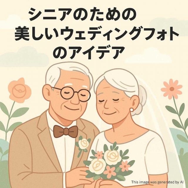 シニアのための美しいウェディングフォトのアイデア