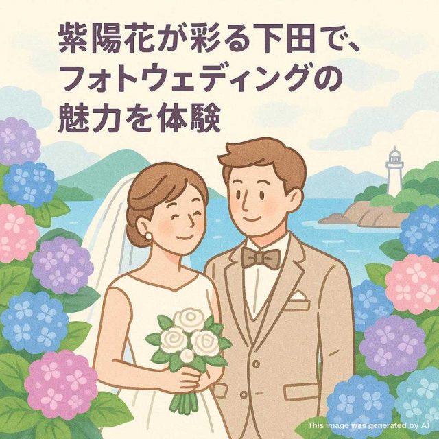 紫陽花が彩る下田で、フォトウェディングの魅力を体験