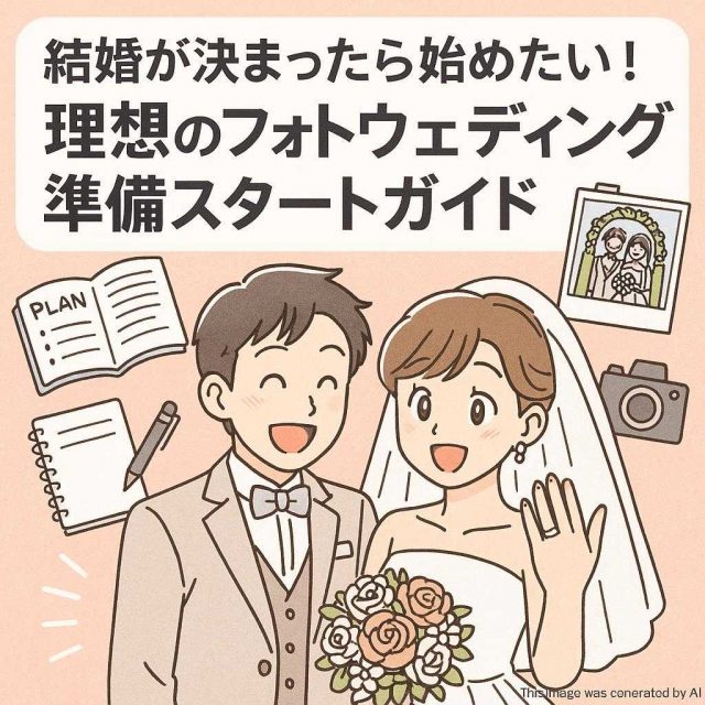 結婚が決まったら始めたい！理想のフォトウェディング準備スタートガイド