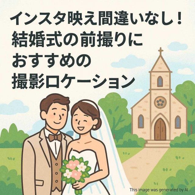 インスタ映え間違いなし！結婚式の前撮りにおすすめの撮影ロケーション