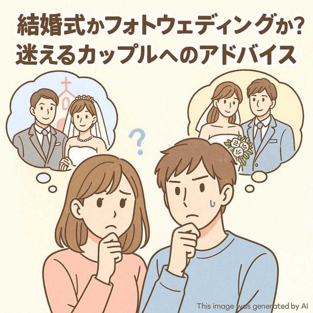 結婚式かフォトウェディングか？迷えるカップルへのアドバイス