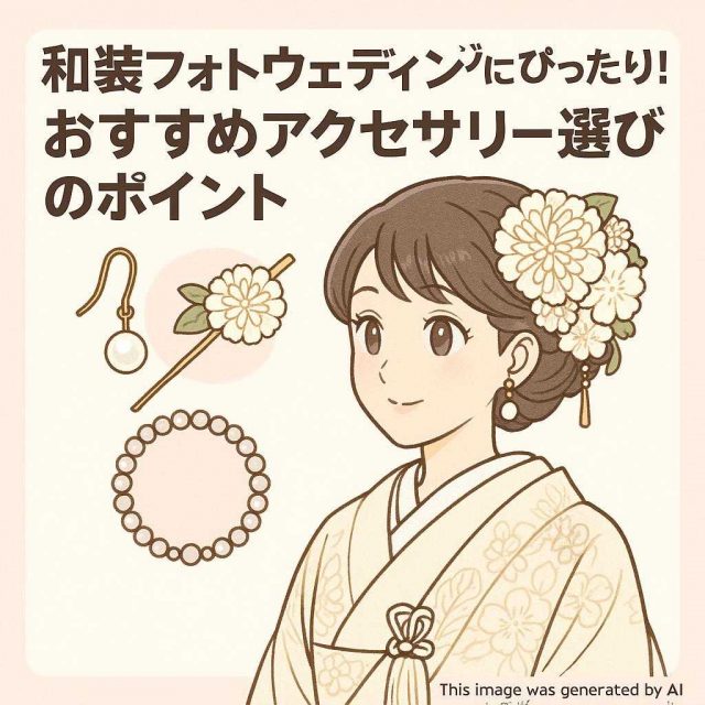 和装フォトウェディングにぴったり！おすすめアクセサリー選びのポイント