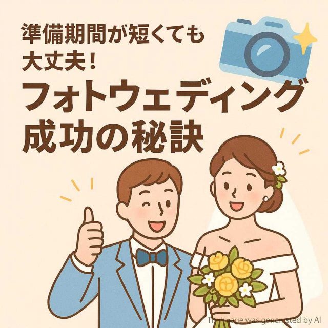 準備期間が短くても大丈夫！フォトウェディング成功の秘訣