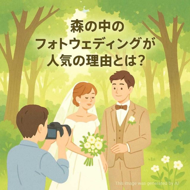 森の中のフォトウェディングが人気の理由とは？