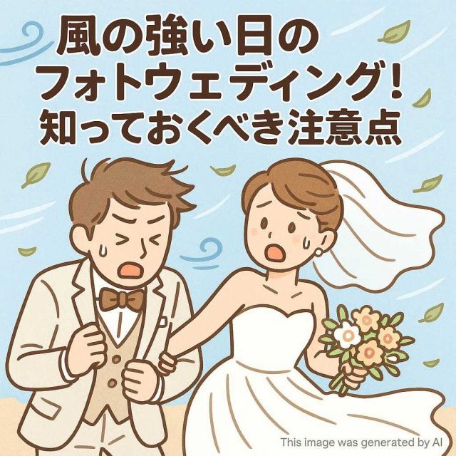 風の強い日のフォトウェディング！知っておくべき注意点