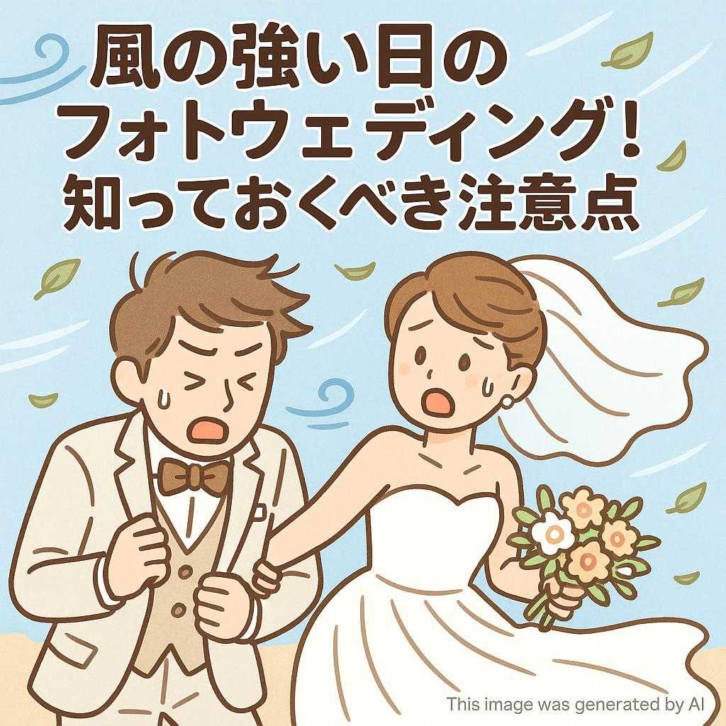 風の強い日のフォトウェディング！知っておくべき注意点