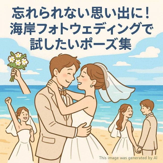 忘れられない思い出に！海岸フォトウェディングで試したいポーズ集