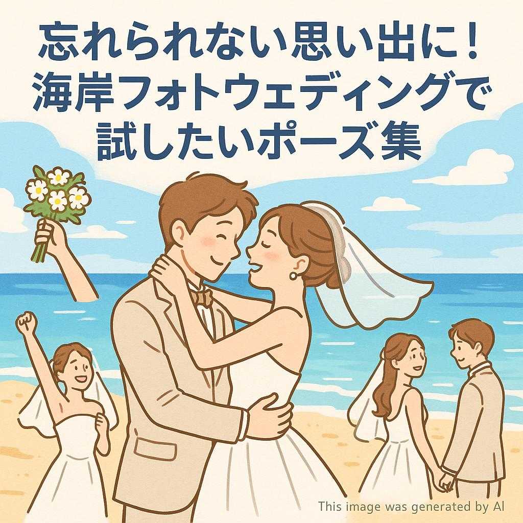 忘れられない思い出に！海岸フォトウェディングで試したいポーズ集