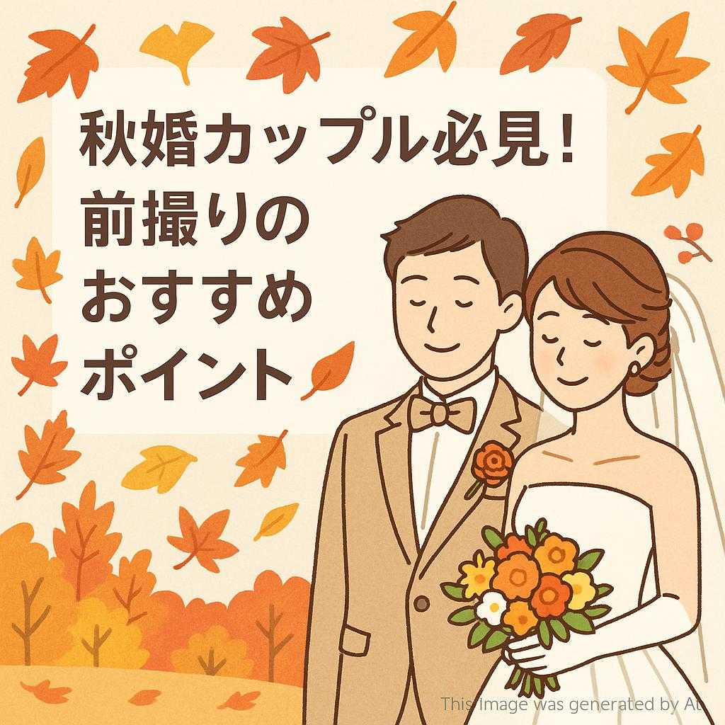 秋婚カップル必見！前撮りのおすすめポイント