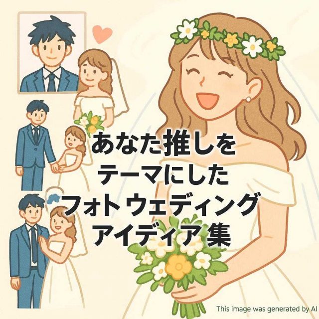 あなたの推しをテーマにしたフォトウェディングアイディア集
