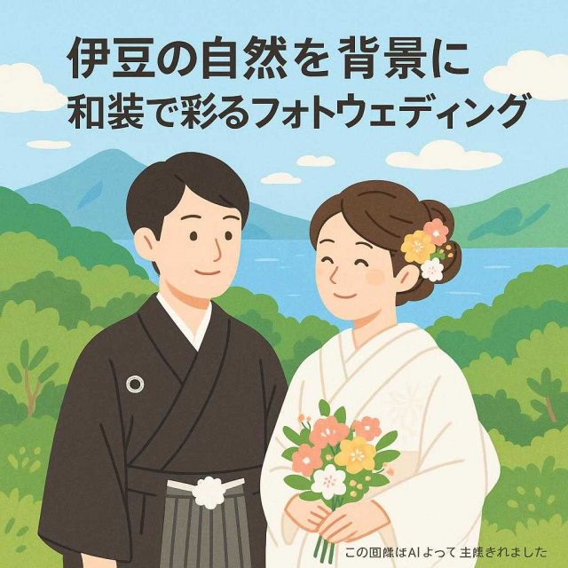 伊豆の自然を背景に和装で彩るフォトウェディング