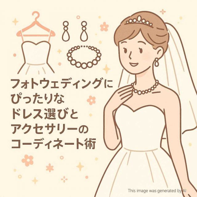 フォトウェディングにぴったりなドレス選びとアクセサリーのコーディネート術