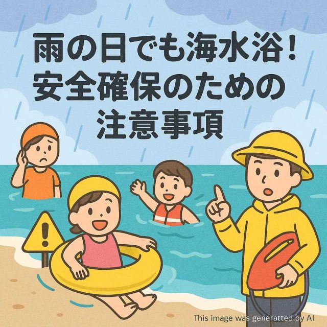 雨の日でも海水浴！安全確保のための注意事項