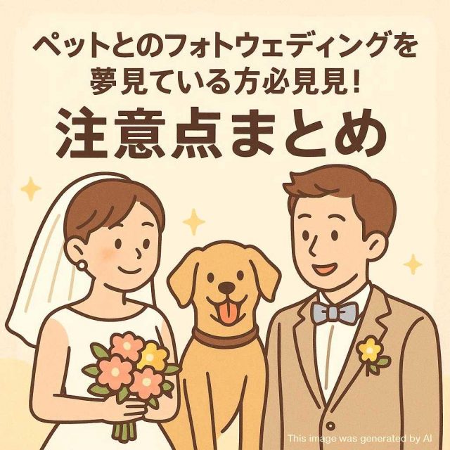 ペットとのフォトウェディングを夢見ている方必見！注意点まとめ