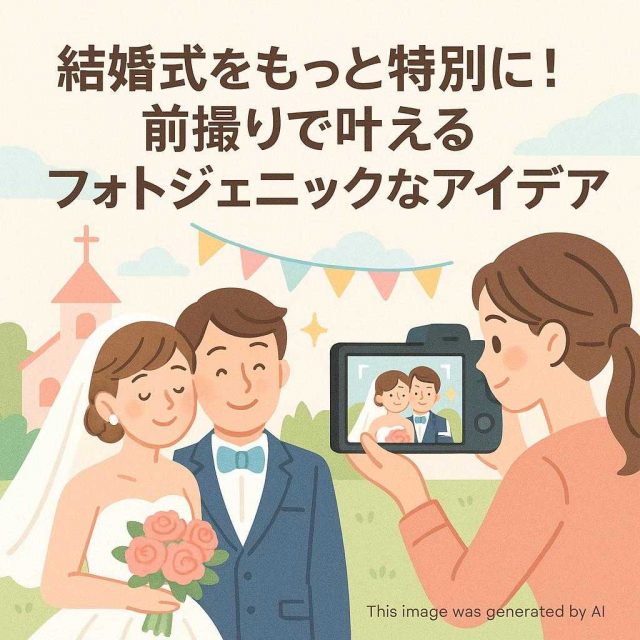 結婚式をもっと特別に！前撮りで叶えるフォトジェニックなアイデア