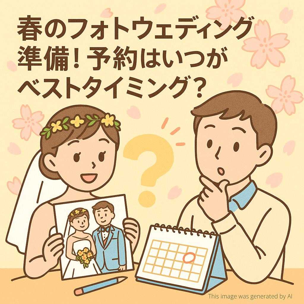 春のフォトウェディング準備!予約はいつがベストタイミング?